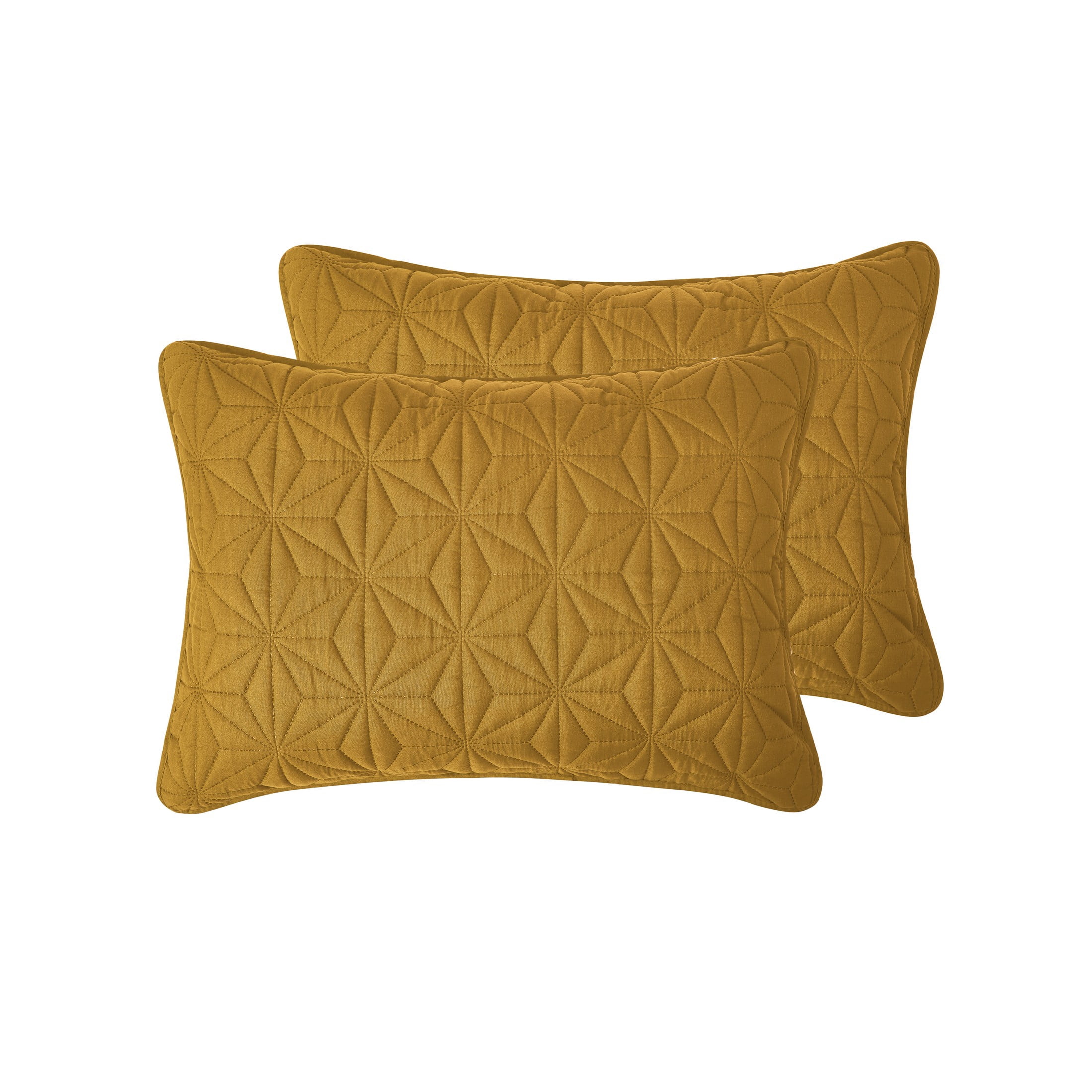 VCNY Home Kaleidoscope 3-Piece Gold Geometric Quilt Set, Full/Queen, Adult, Unisex