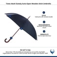 thumbnail image 4 of Totes Adult Stately Auto-Open Wooden Stick Umbrella, 4 of 4