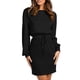 thumbnail image 5 of Vestido, Vestido de mujer de manga larga con cintura elástica vestido casual de otoño Tomshoo Negro/Grande, 5 of 7