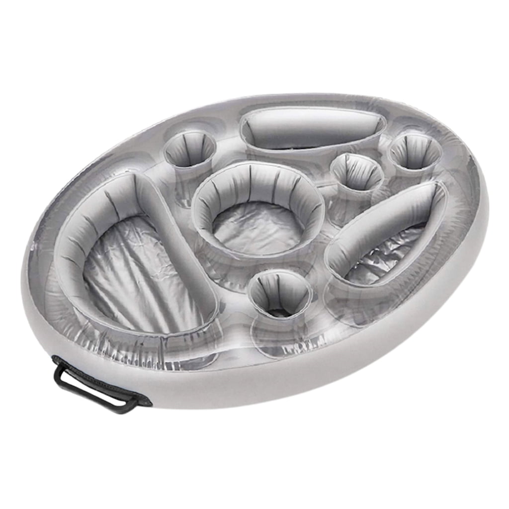 Bandeja Flotante Para Piscina De 9 Compartimentos – Soporte Inflable Para Bebidas Y Aperitivos, 70x50 Cm