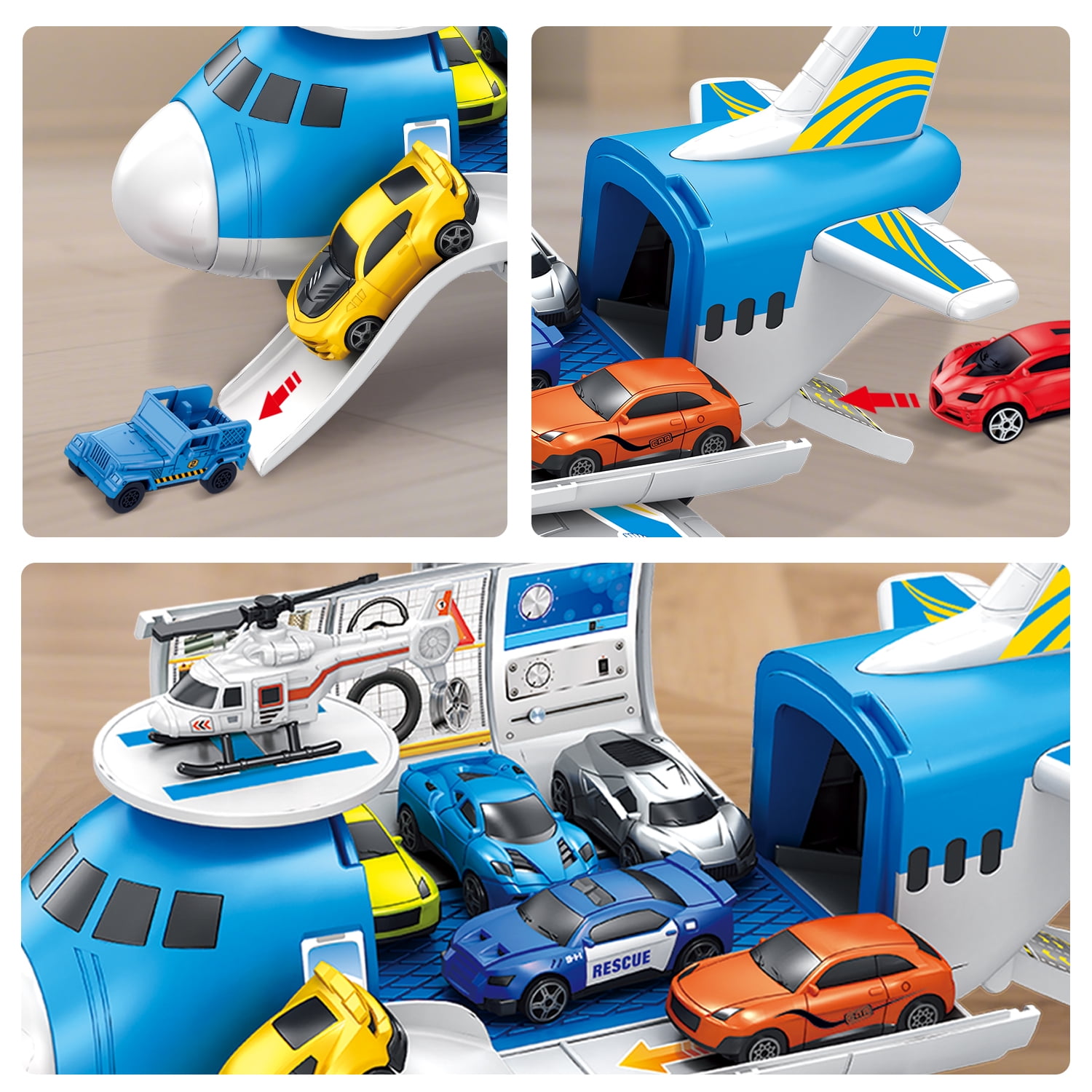 Airplane toys, 3-year-old children's airplane toys, toddler airplanes, 2, 3, 4, 5-year-old children's toys, storable airplane toys, children's birthday gifts