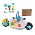 thumbnail image 2 of Play With Running Water Role Playing Toddler Girl With Rotating Faucet Play Food & Kitchen Utensils Simulation Kitchen Playset For Kids|Playsets, 2 of 6
