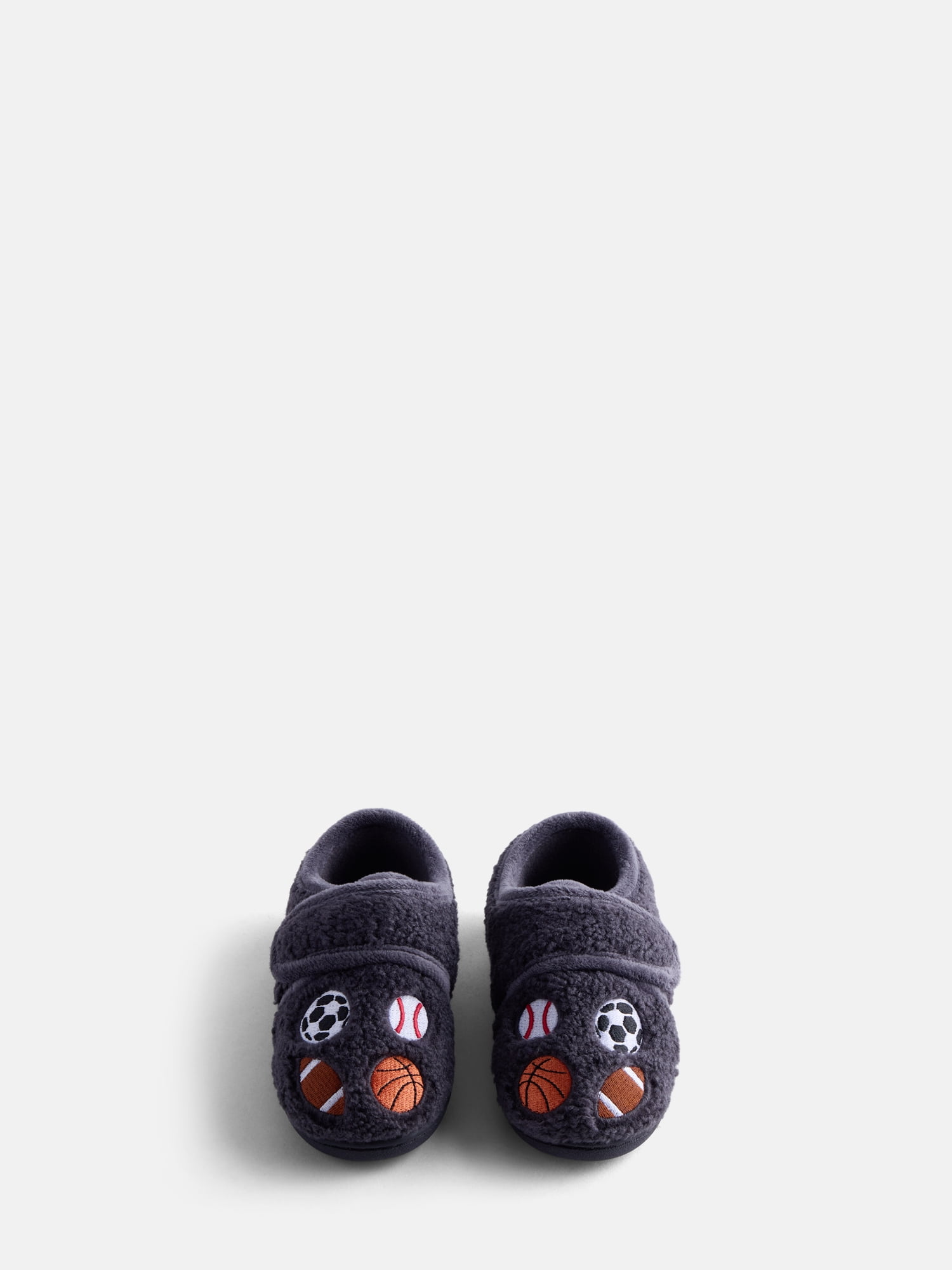 Wonder Nation Baby and Toddler Boys Embroidered Slippers