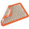 thumbnail image 2 of Tapete de silicona para hornear, la mejor silicona alemana, bandeja de silicona antideslizante, antiadherente, reutilizable, para hornear, forro de horno, encimera, 2 medias hojas de esteras, 2 of 4
