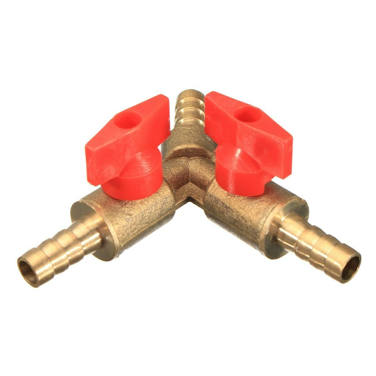 Y Shut Off Ball Valve, 3/8" 5/16"Hose Connector 3 Way Shut Off Coupling