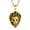 Gold, variant on Jewelry Men's Lion Head Stainless Steel Necklace - 24"