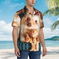 thumbnail image 6 of Cute Little Hedgehog Men'S 3d Print Casual Button Down Shirts, Novelty Hawaiian Short Sleeves S, 6 of 8