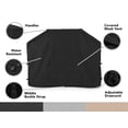 thumbnail image 3 of Covermates Grill Cover - Heavy-Duty Polyester, Weather Resistant, Drawcord Hem, Grill and Heating-Ripstop Black, 3 of 8