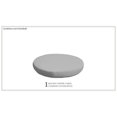 thumbnail image 2 of Housse pour Coussins d'Ottoman Ronds 6 Pouces d'Épaisseur Gris, 2 of 3
