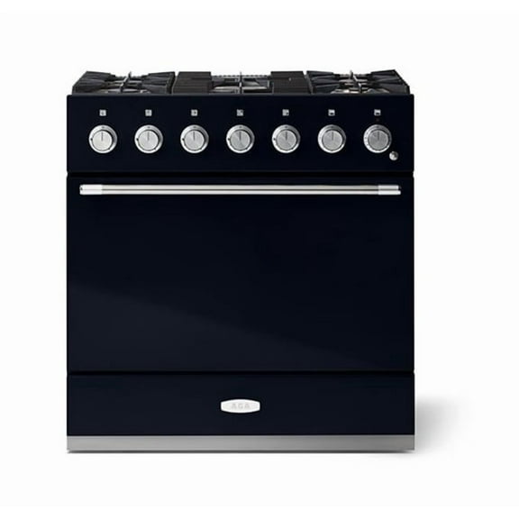 Aga Amc36df Mercury Series 36" Wide 4.9 Cu. Ft. Slide In Dual Fuel Range - Black