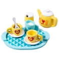 thumbnail image 1 of Juego de vajilla de cocina de 8 piezas, taza de té y café de juguete de madera, platillos, bandeja, juguete Montessori, juego de fiesta de té para Sunnimix Cocina Juegos de imaginación Juguetes, 1 of 8