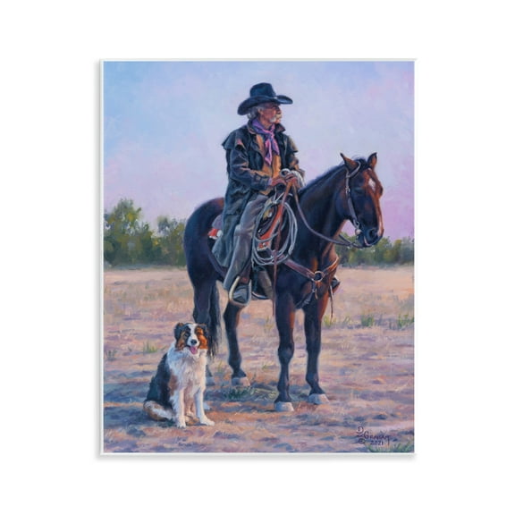 Stupell Industries Old Timers Cowboy Animals & Insects Painting Unframed Art Print Wall Art, 11 x 14