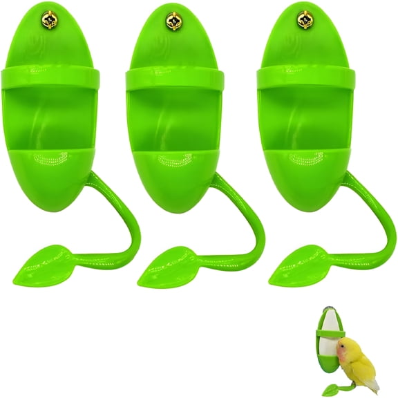 XIBUFE Plastic Bird Feeding Holder for Cuttlebone on Cage Parrot Cage Stands Feeder Perches,3 Pieces