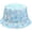 Blue, variant on CoCopeaunts Summer Bucket Hat for Women Small Floral Pattern Basin Hat Double-Sided Wear Sun Caps Outdoor Travel Sunscreen