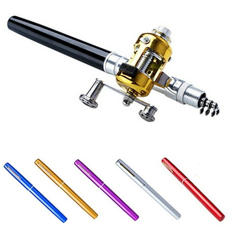 D-GROEE Pen Fishing Rod Reel Combo Set Premium Mini Pocket Collapsible Fishing Pole Kit Telescopic Fishing Rod + Spinning Reel Combo Kit