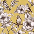 thumbnail image 3 of Loreth, Lanie 20x20 Black Modern Framed Museum Art Print Titled - Peonies and Birds on Yellow I, 3 of 5
