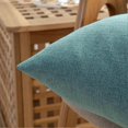 thumbnail image 4 of Funda de almohada de color puro, fundas de cojín cuadradas con cremallera oculta, fundas de cojín de lino y algodón natural de 40 x 40 cm (16 x 16 pulgadas), decoración del hogar Verde, 4 of 5