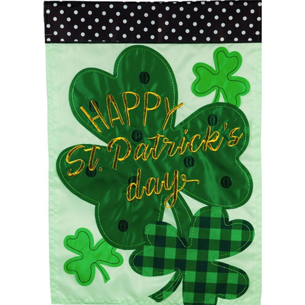 Evergreen Applique Double Sided House Flag - St. Patrick's Day