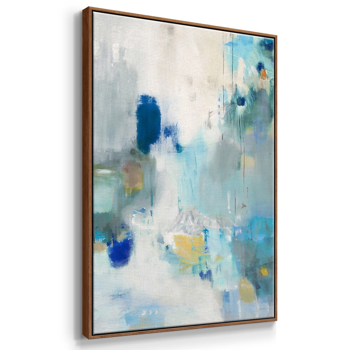 Celeste Motion II Framed Premium Gallery Wrapped Canvas - Ready to Hang - 25 x 37 - Walnut Floating Frame