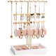 thumbnail image 1 of Organizador de Joyería de 4 Niveles, Estante Organizador de Joyas de Metal, Soporte para Joyas con en Forma de T con Bandeja, para Anillos, Pendientes, Relojes (Blanco),Blanco, 1 of 7