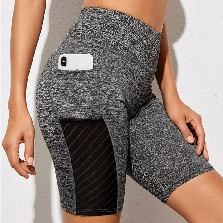 Pgeraug pants for women High Waist Leggings Seamless Yoga Leggings Sweat  Proof Fitness leggings Gray M