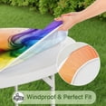 thumbnail image 5 of Colorful Ink Pattern Round Fitted Tablecloth with Elastic Edge,Dining Table Cover Waterproof,Outdoor Round Tablecloth for Camping,Dining,Indoor and Outdoor, 5 of 7