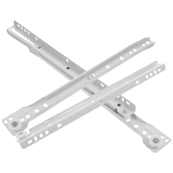 Luxshiny 2-Pack White Nylon Drawer Slides for Vanity Keyboard, Smooth Sliding Rails for Dressers and Furniture