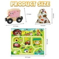 Toys for 1 2 3 Year Old Girls Boys, Wooden Farm Animals Train Set