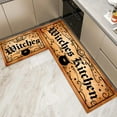thumbnail image 2 of Halloween Kitchen Rug Halloween Kitchen Mat Retro Vintage Witches Halloween Rug Set Goth Occult Pattern Decor Witchy Home Decor Non-Slip Floor Mat Runner Rug for Kitchen Laundry Living Room Front Door, 2 of 6