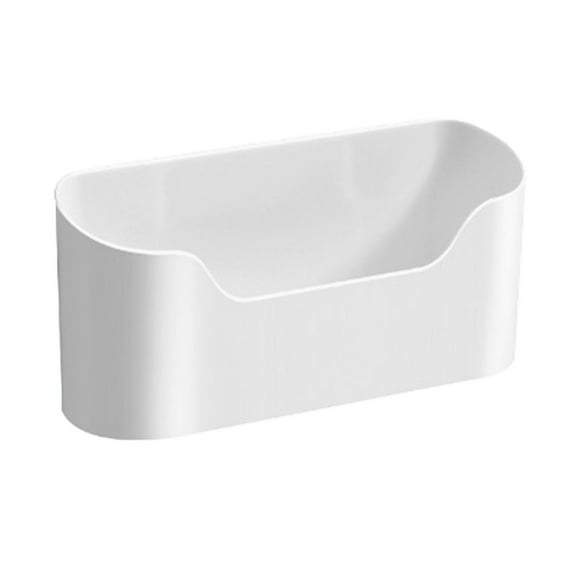 WNFJR Kitchen Cabinet Door Storage Shelf Wall Mounted Organizer with Hanging Hook for Space Saving, White Gray, Plastic