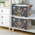 thumbnail image 2 of Yayeee Foldable Storage Basket for Shelves with Handles Waterproof Cloth Bins, Skeleton with Rainbow, 2 of 7
