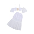 thumbnail image 2 of TheFound Infant Girls Clothing Set Pure Strap Blouse + Elastic Plain Dress, 2 of 10