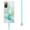 thumbnail image 3 of Galaxy S20 FE Case, Galaxy S20 Lite Case, Allytech Luxury Marble Rubber TPU Drop Protection Anti-scratch Lanyard Back Cover for Girls Women Case for Samsung Galaxy S20FE / S20 Lite, Green, 3 of 4