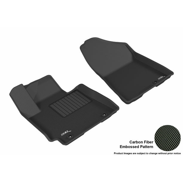 3D MAXpider 20162017 Hyundai Tucson Front Row All Weather Floor Mats in Black with Carbon Fiber