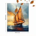 thumbnail image 3 of Qisvanset 12x16 Inch 2D Flat Framed Canvas Art, Sailboat Nautical Beach Coastal Kid Nursery Home Wall Art Decor, 3 of 5