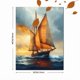 thumbnail image 3 of Qisvanset 12x16 Inch 2D Flat Framed Canvas Art, Sailboat Nautical Beach Coastal Kid Nursery Home Wall Art Decor, 3 of 5