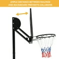 thumbnail image 5 of DWVO Adjustable Portable Basketball Hoop with Wheel Base for Outdoor Indoor, 5.5-10FT Basketball Hoop & Goal System with Shatterproof Backboard, Black, 5 of 7