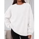 thumbnail image 5 of Sudadera Oversize de Cuello Redondo para Mujer PRETTYGARDEN Blanca 2XL, 5 of 6