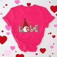 thumbnail image 1 of Meichang T-Shirt de la Saint-Valentin pour Femmes, Mignon T-Shirt à Imprimé Cœur, Manches Courtes, Col Rond, Hauts Mignons, Coupe Ample, T-Shirts de Fête, Saint-Valentin, 1 of 6