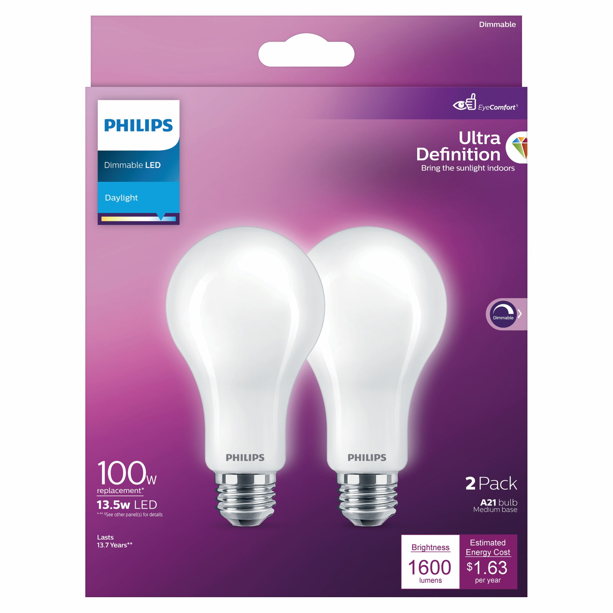 Philips Ultra efficient led 100w a21. Филипс 100