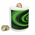 thumbnail image 2 of Spires Piggy Bank, Digitally Generated Swirling Decreasing with Vibrating Colors Print, Ceramic Coin Bank Money Box for Cash Saving, 3.6" X 3.2", Green, by Ambesonne, 2 of 4