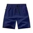 thumbnail image 2 of Hearthz Quick Dry Shorts Men Elastic Waist Lightweight Athletic Gym Mens Shorts with Pockets Summer Mens Beach Shorts Navy XL, 2 of 4