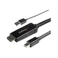 thumbnail image 2 of StarTech.com 10 ft. (3 m) HDMI to DisplayPort Cable - 4K 30Hz - Video cable - HDMI, USB (power only) male to DisplayPort male - 10 ft - black - 4K support, active, 2 of 7