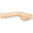 thumbnail image 2 of vidaXL 9 Piece Patio Lounge Set Solid Pinewood, 2 of 25