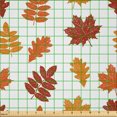 thumbnail image 2 of Ambesonne Burnt Orange Fabric by the Yard Microfiber, Fall Leaf Sketches, 3 Yards, Burnt Orange Paprika, 2 of 2