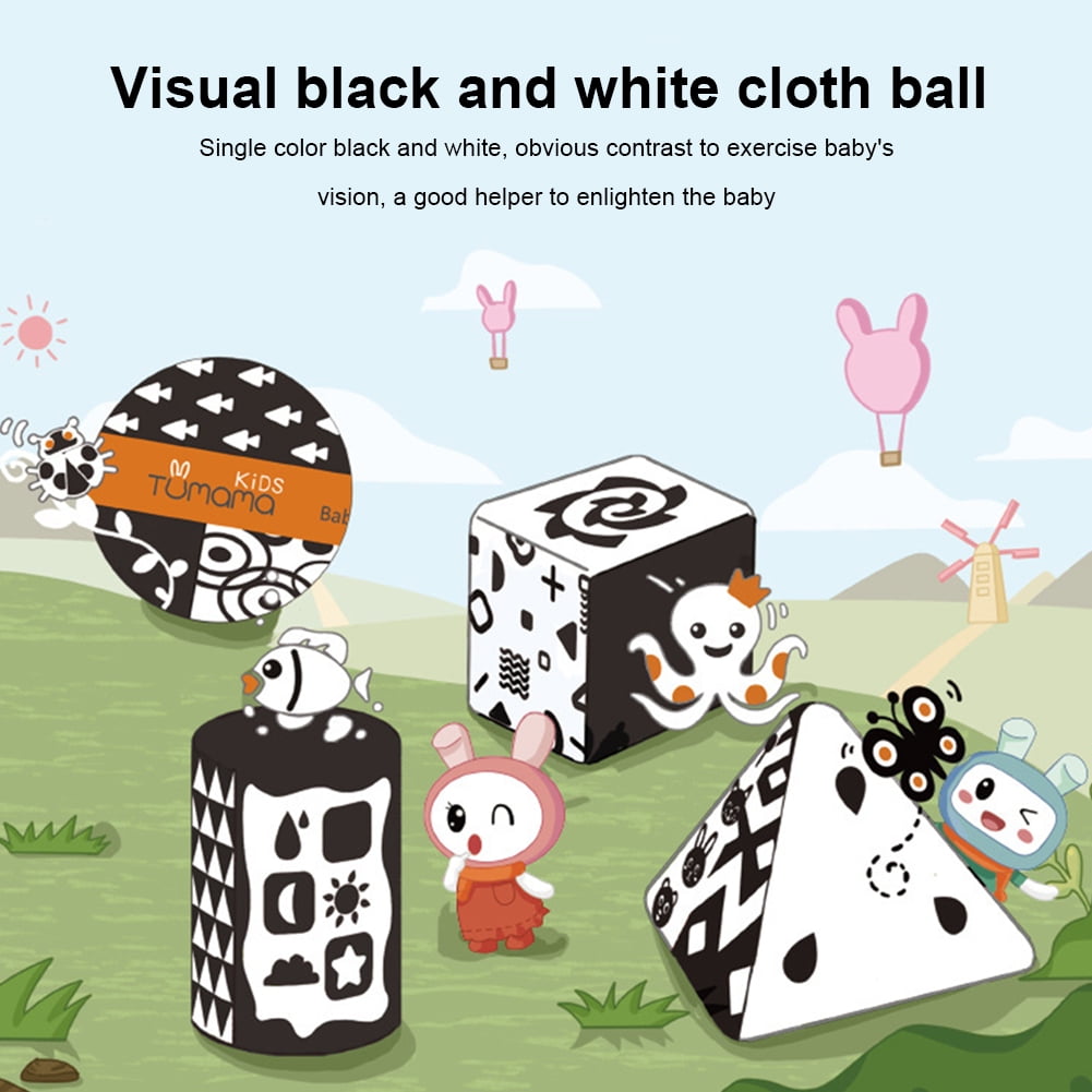 black and white hanging toys