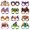 C, variant on Clearance Under $1.6! 12PCS Halloween Cardstock Glasses, Scary Eye Party Favors for Costume Decor, Paper, (One Size, B)