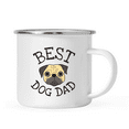 thumbnail image 1 of Koyal Wholesale Best Dog Dad Stainless Steel Campfire Coffee Tea Mug, Pug, Dog Graphic, 1-Pack, 1 of 4