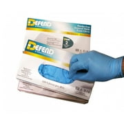Defend Powder-Free Nitrile Textured Exam Gloves (Blue), Small, 100/Box
