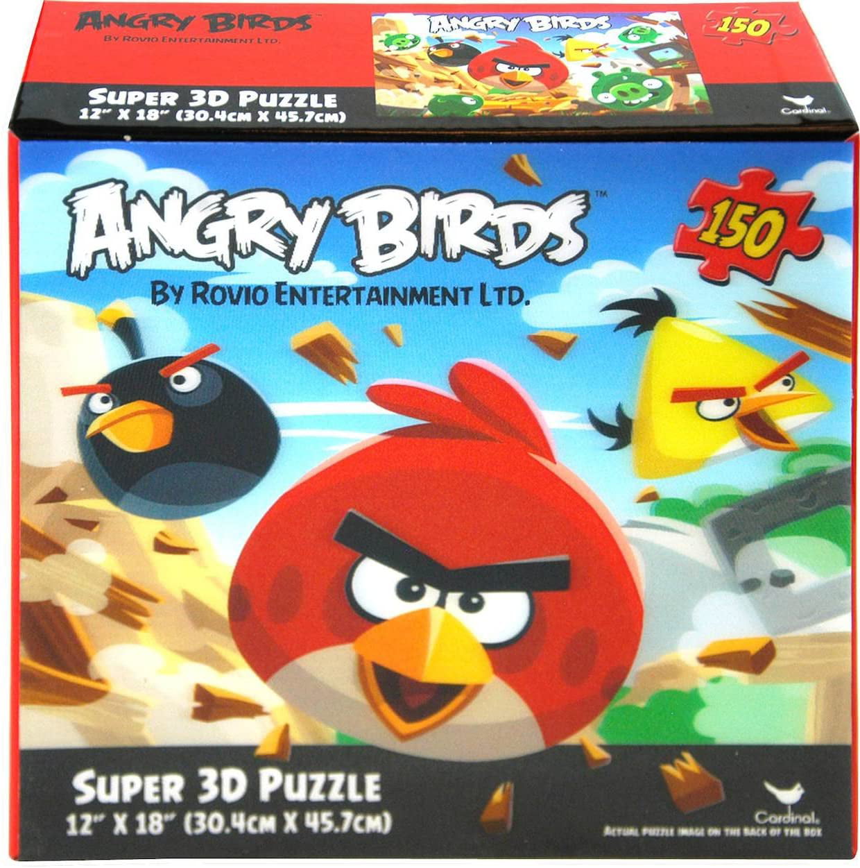 NEW IN BOX ANGRY BIRDS SUPER 3D PUZZLE 150 PIECES FACTORY SEALED 